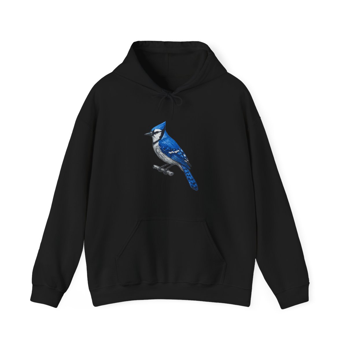 Metallic Blue Jay on Silver Branch Hoodie - Official hoodies merchandise