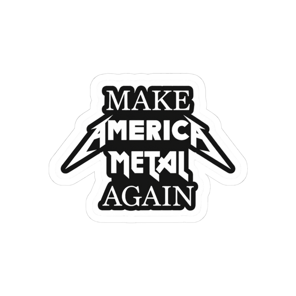 Make America Metal Again Patriotic Metalhead Sticker - Official stickers merchandise