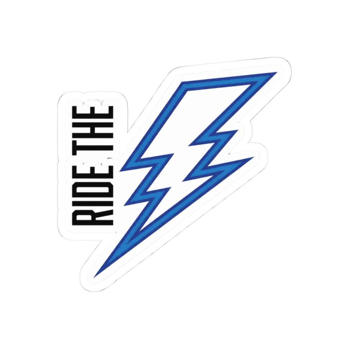 Ride the Lightning Bold Guitar Thunder Sticker - Official stickers merchandise
