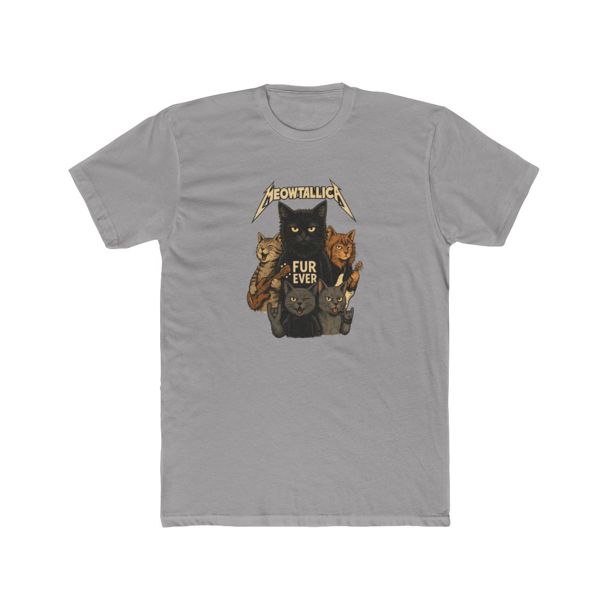 Meowtallica Masters of Mewtal Funny Cat Metal Pun T Shirt - Headbanger Gift - Official t-shirts merchandise