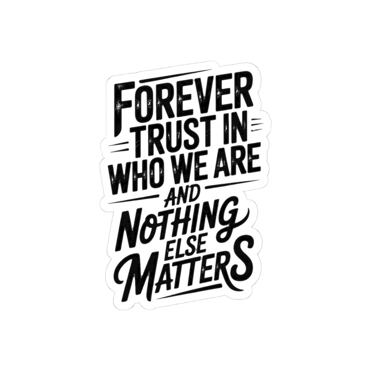 Metallica Nothing Else Matters Script Typography Sticker - Official stickers merchandise