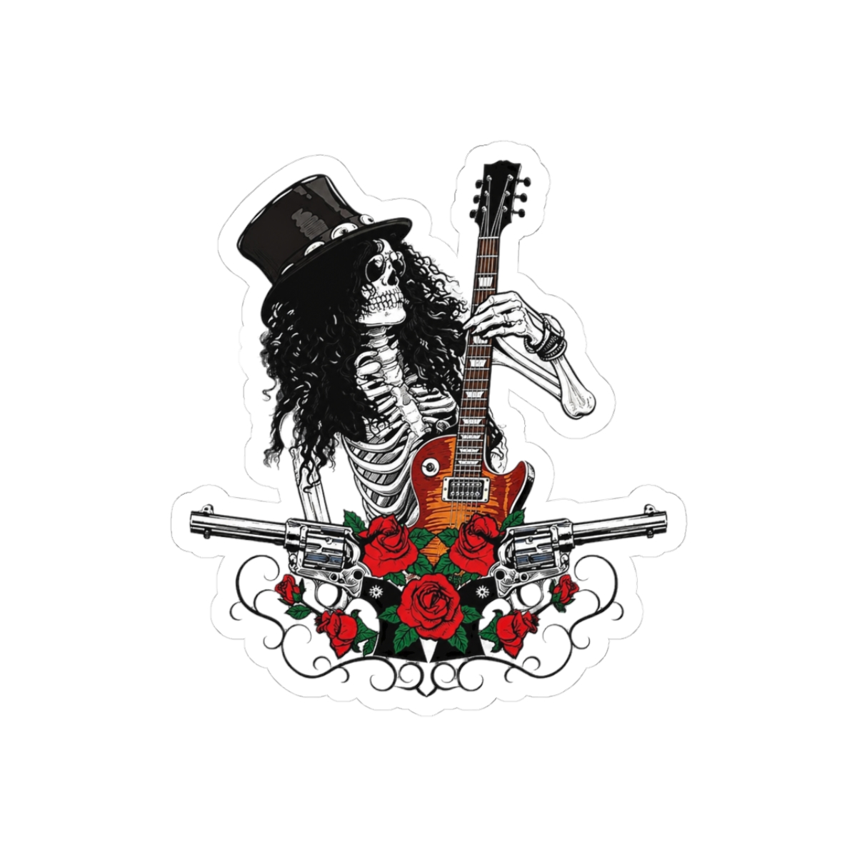What It's Like To Live With GNR Funny Guns Roses Sticker - Official stickers merchandise