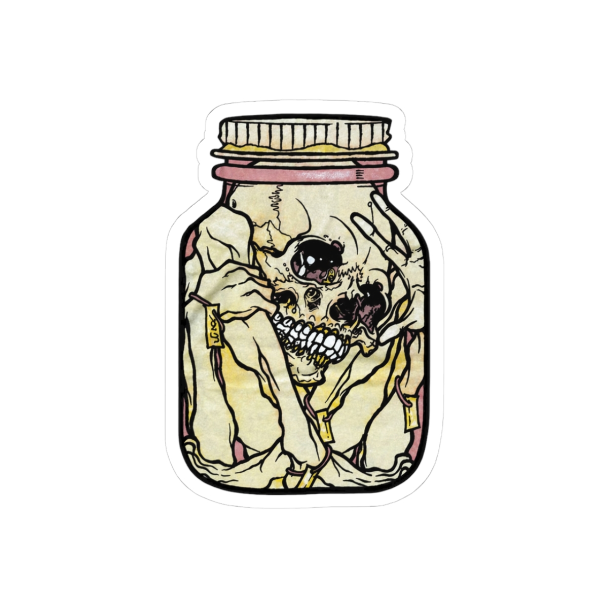Pushead Jar of Puss Punk Rock Sticker - Official stickers merchandise