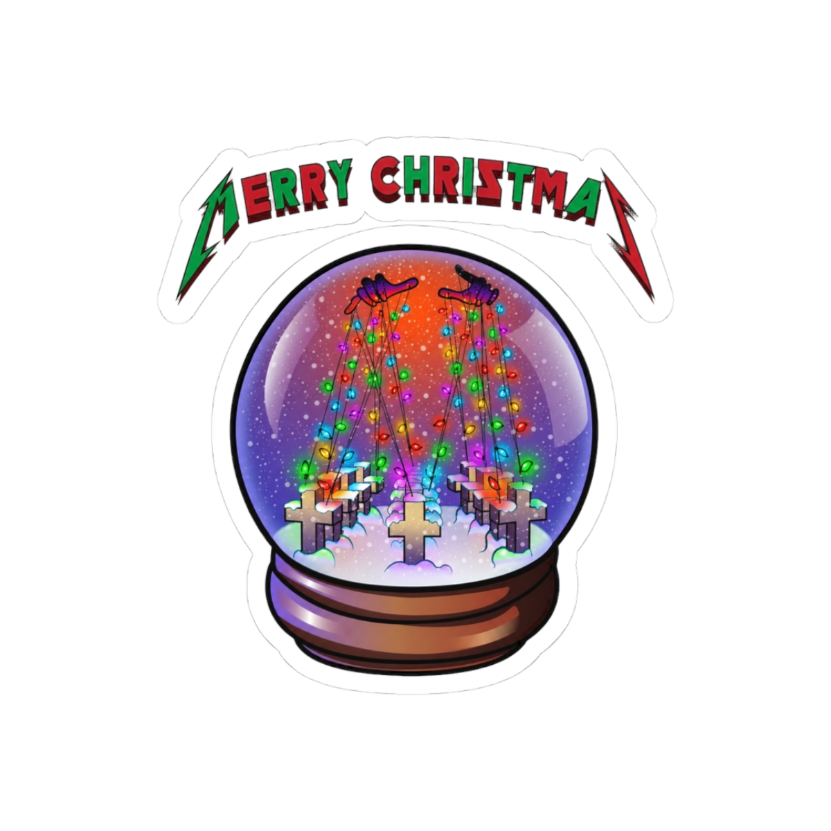Christmas Graveyard Spooky Sticker - Official stickers merchandise