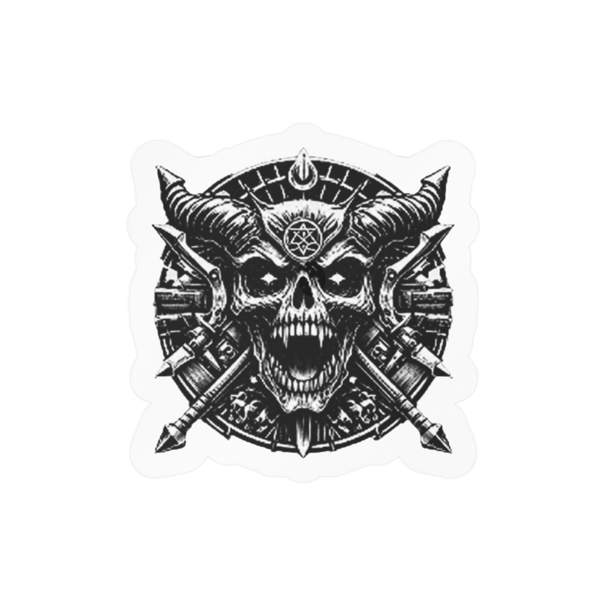 Heavy Metal Bold Typography Sticker | Gritty Vinyl Decal for Gear - Official stickers merchandise