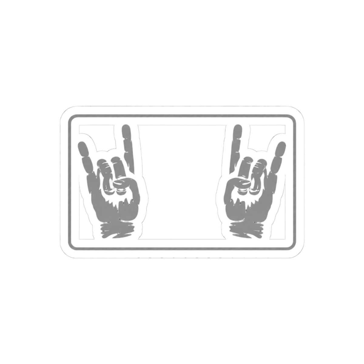 Heavy Metal Horns Rock Hands Bold Metalhead Sticker - Official stickers merchandise
