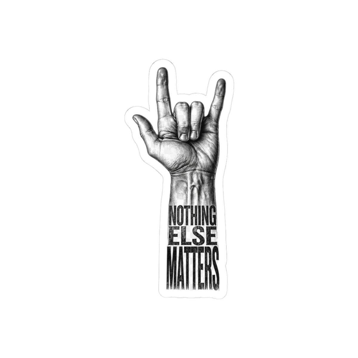Nothing Else Matters Metallica Bold Rock Sticker - Music Fan Vinyl Decal - Official stickers merchandise