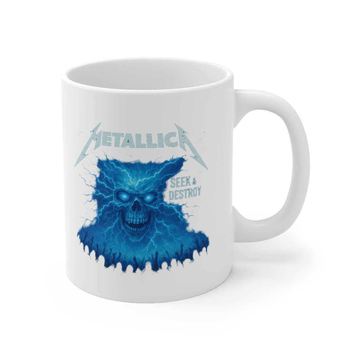 Metallica Seek & Destroy Skull Logo Ceramic Mug - Official mugs merchandise