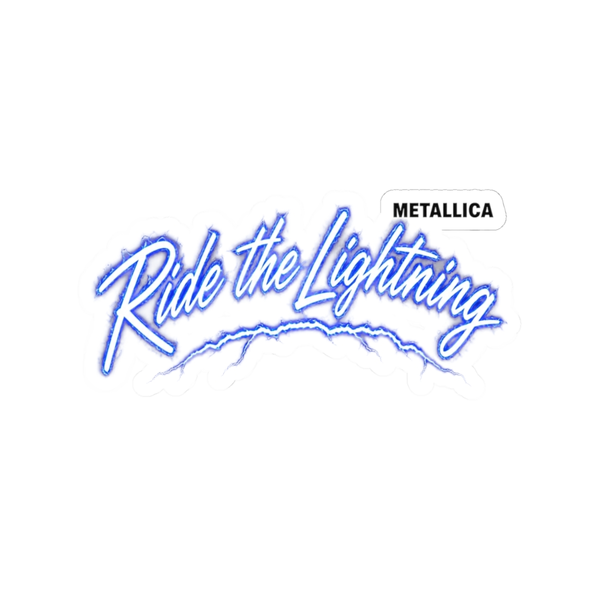 Metallica "Ride the Lightning" Sticker - alternate angle 2, merchandise